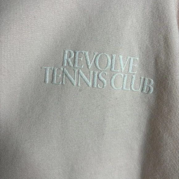 Revolve Tennis Club Cropped Sweatshirt Vintage Pink Size M - Picture 7 of 9